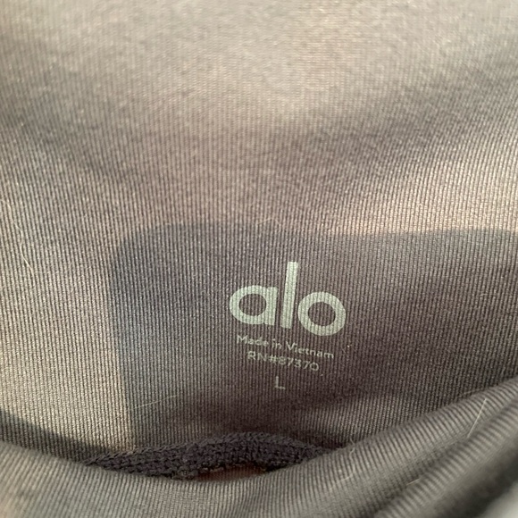 ALO yoga grey gray leggings size L with flaws - Picture 3 of 5